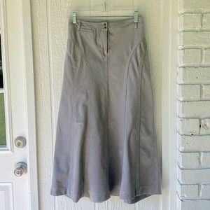 White House Black Market Gray Maxi Skirt
